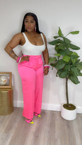 Tiara Satin Wide Leg Pants