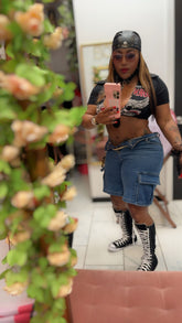 Dess denim cargo jorts