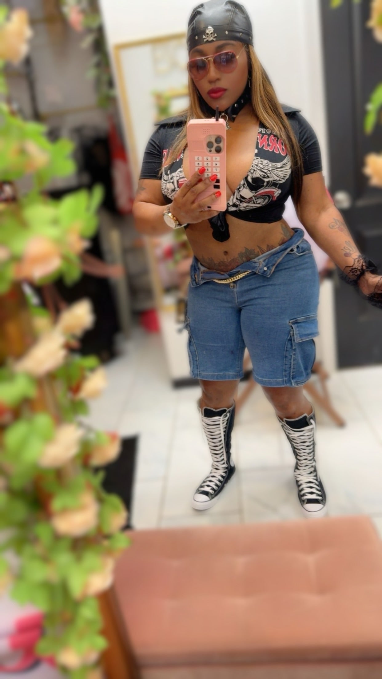 Dess denim cargo jorts