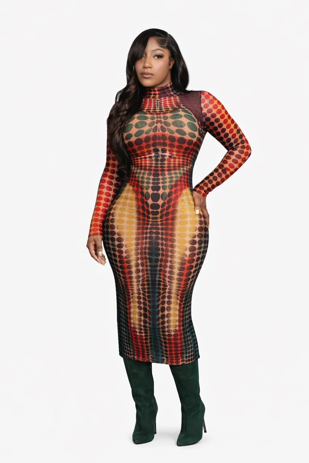 Chaos Bodycon Maxi Dress