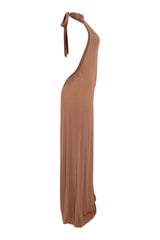 Vivian halter open back wide leg jumpsuit