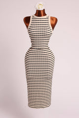 Oats sleeveless top & midi skirt set