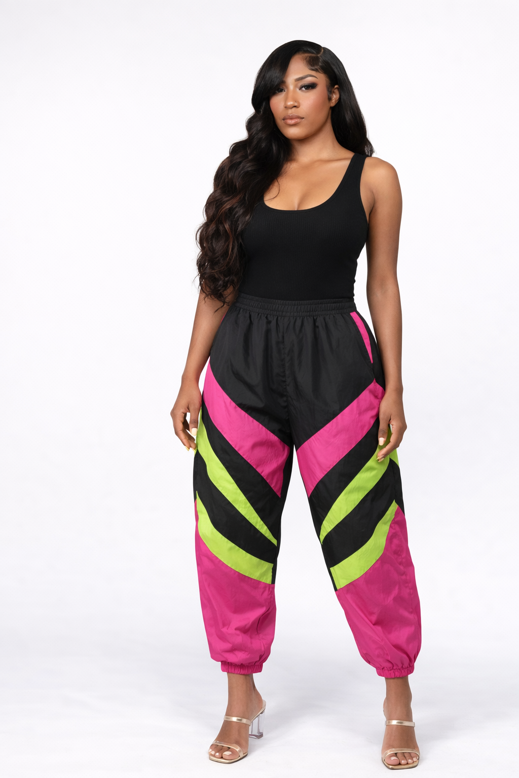 Colorful wind pants