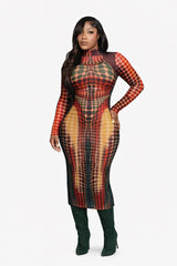 Chaos Bodycon Maxi Dress