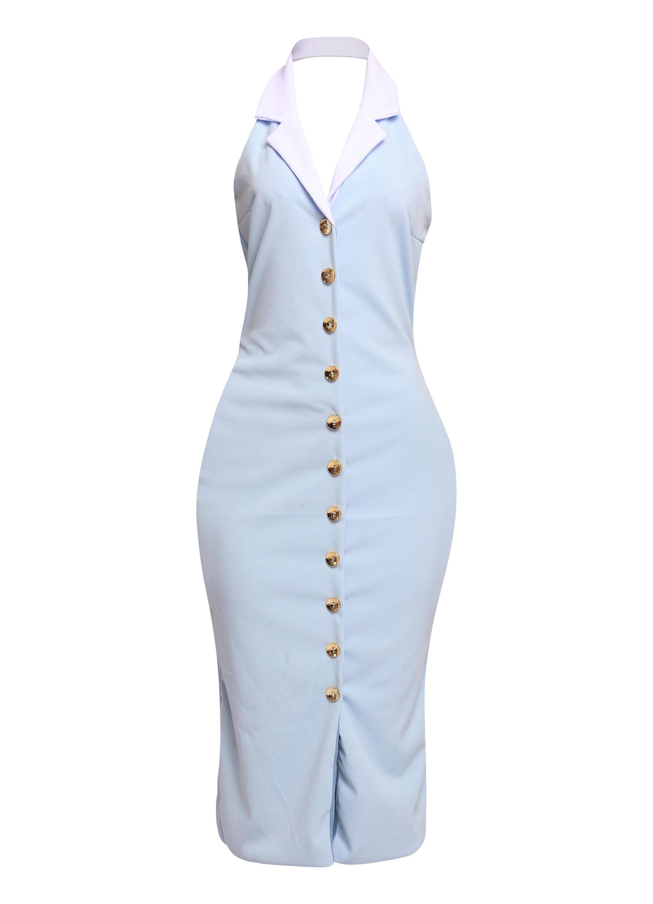 Paris Collar Midi Dress