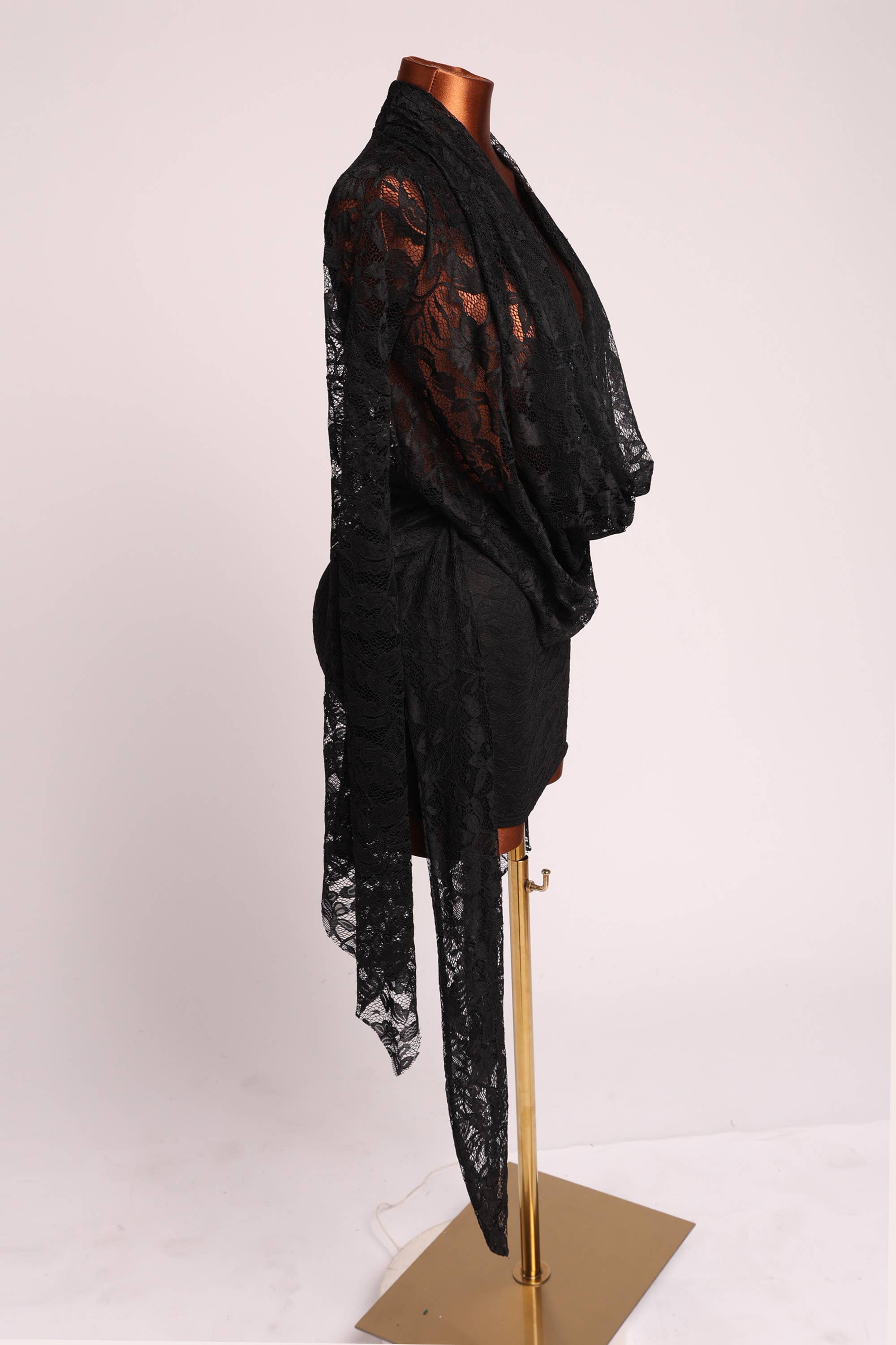 Occasion Cowl neck lace dress