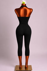 Elevatedhalter top capri set