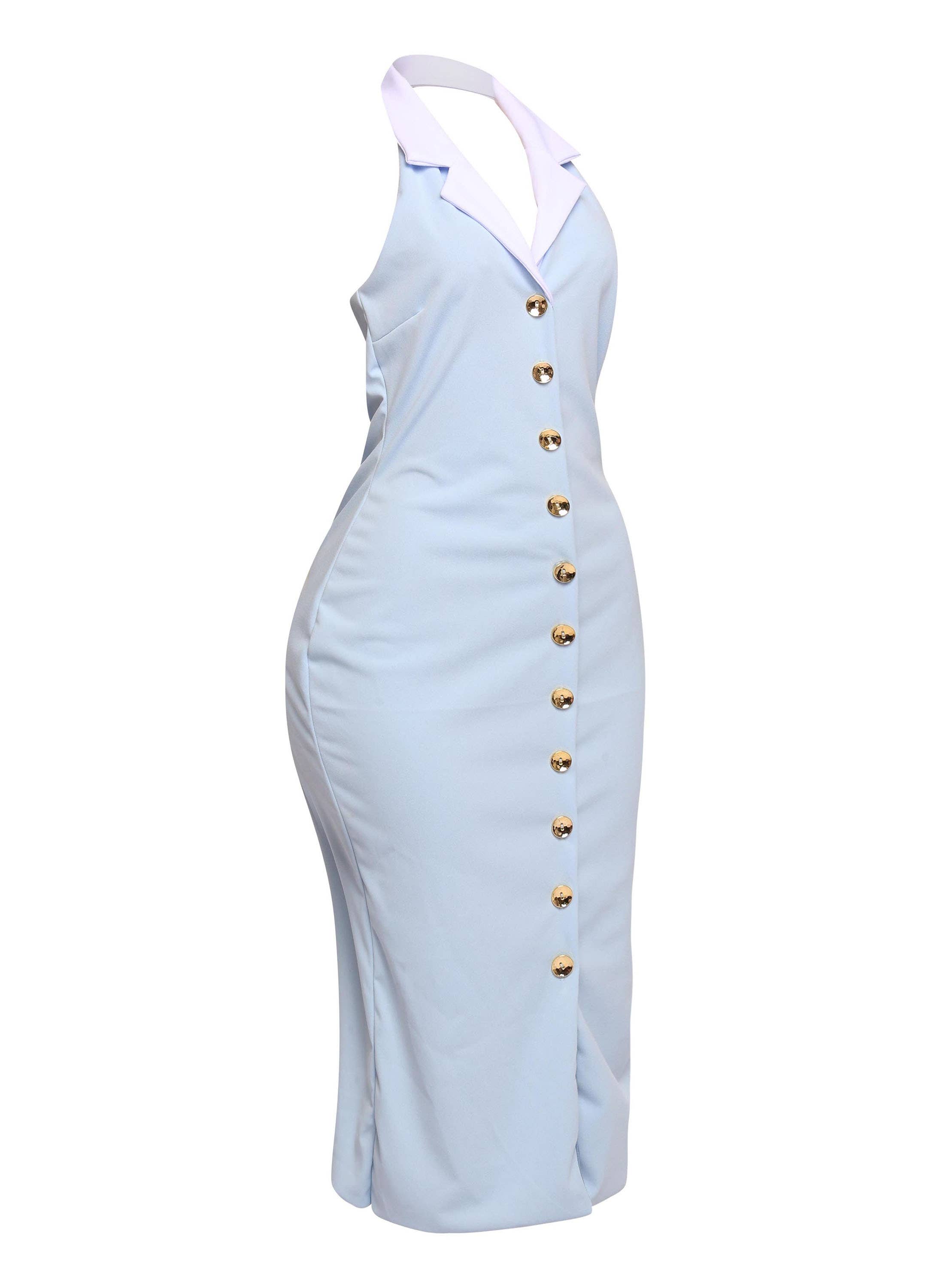 Paris Collar Midi Dress