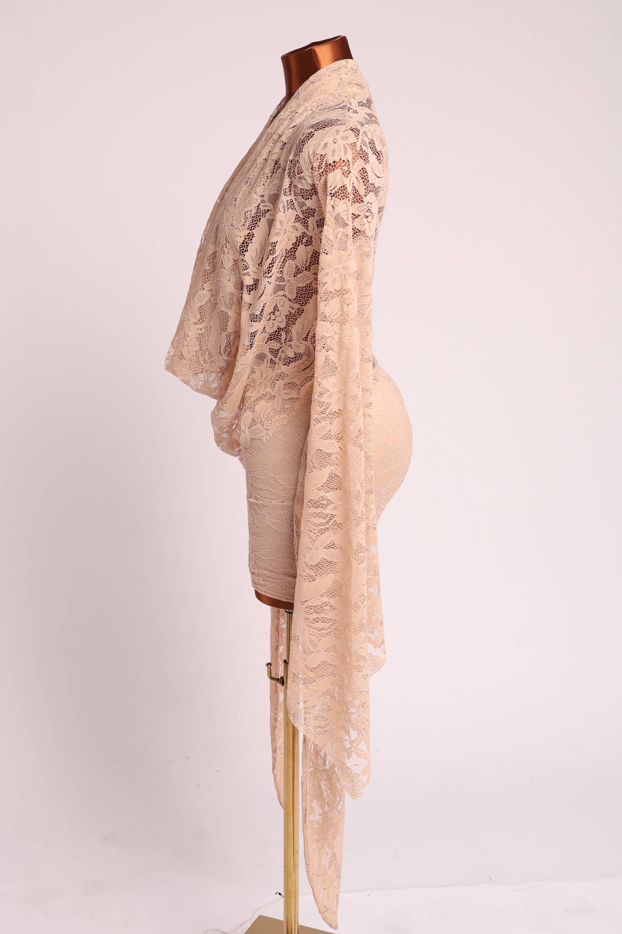 Occasion Cowl neck lace dress