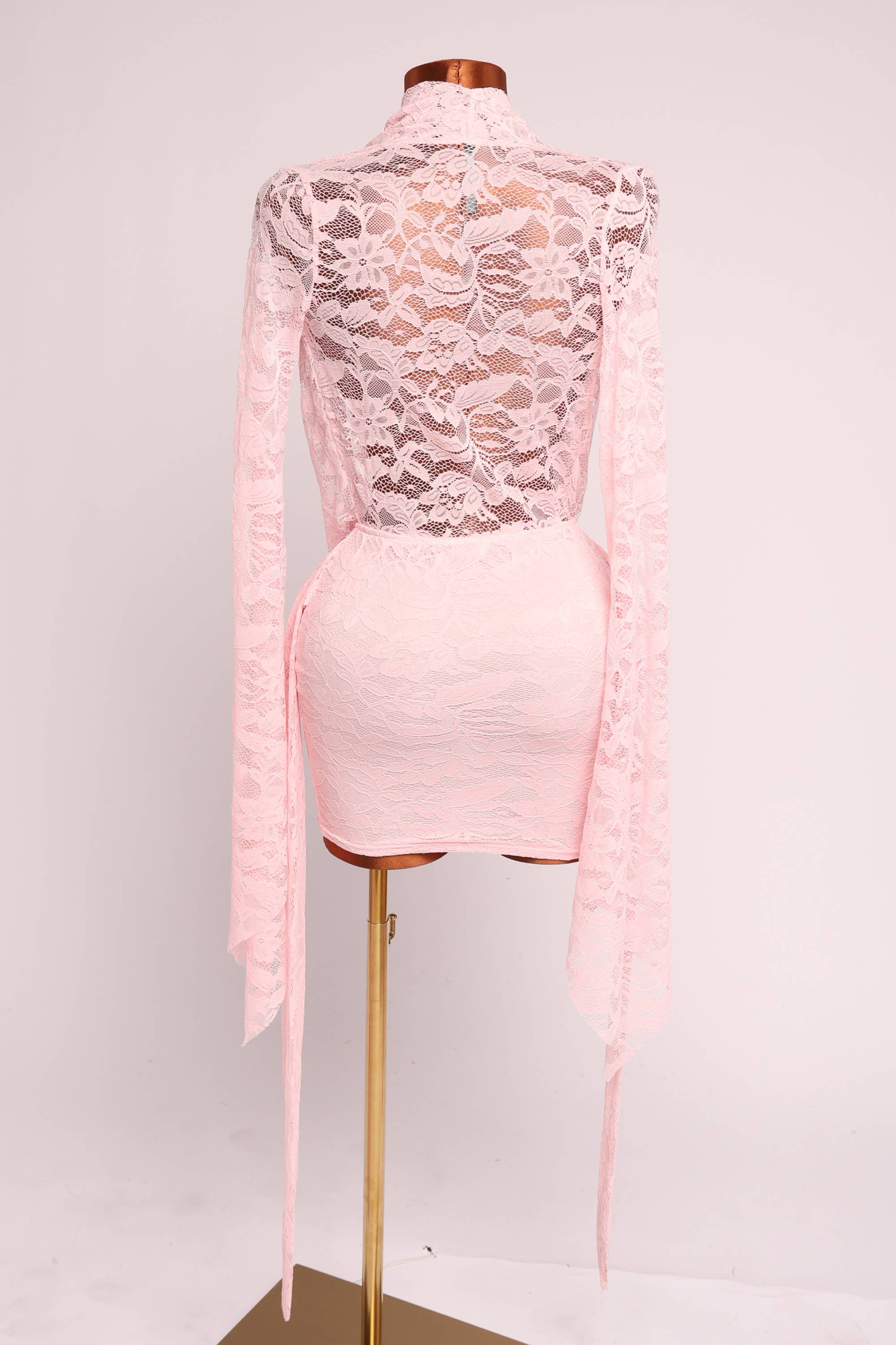 Occasion Cowl neck lace dress