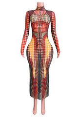 Chaos Bodycon Maxi Dress