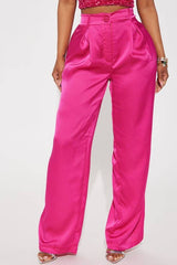 Tiara Satin Wide Leg Pants