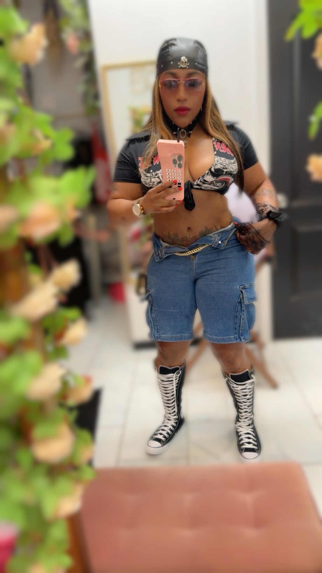 Dess denim cargo jorts