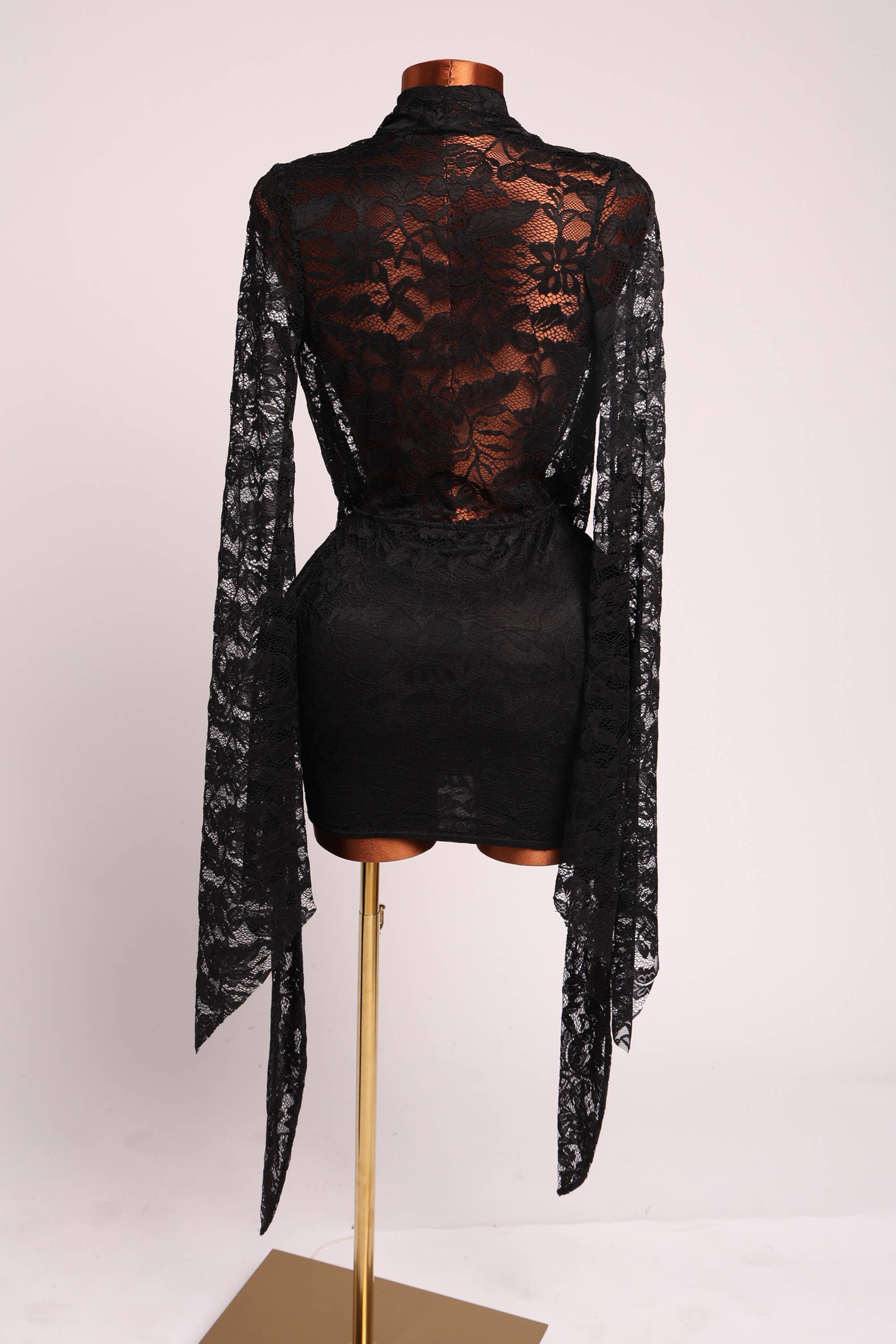 Occasion Cowl neck lace dress