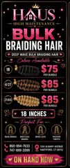 Raw Braiding Hair Bundles