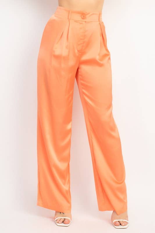 Tiara Satin Wide Leg Pants