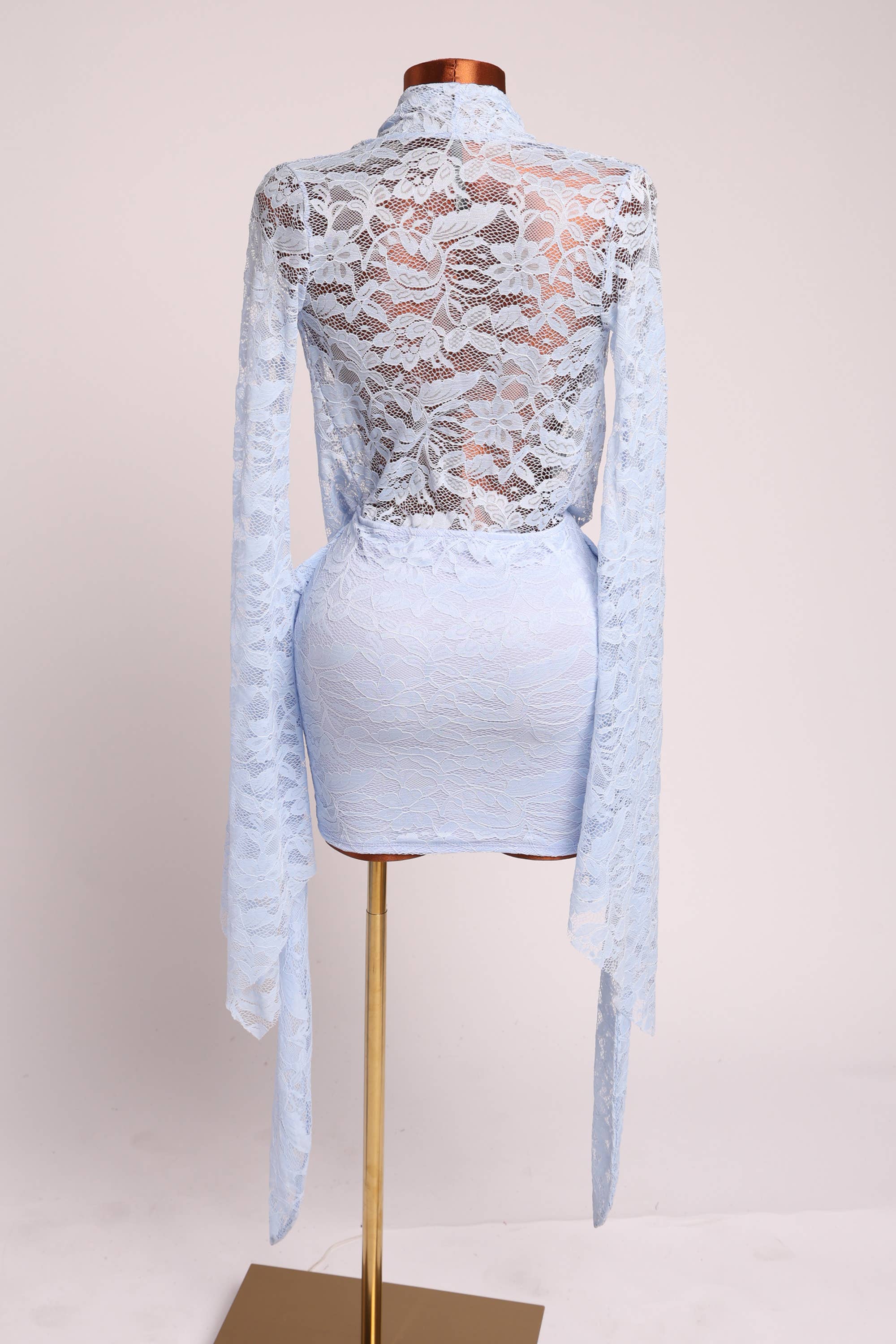 Occasion Cowl neck lace dress