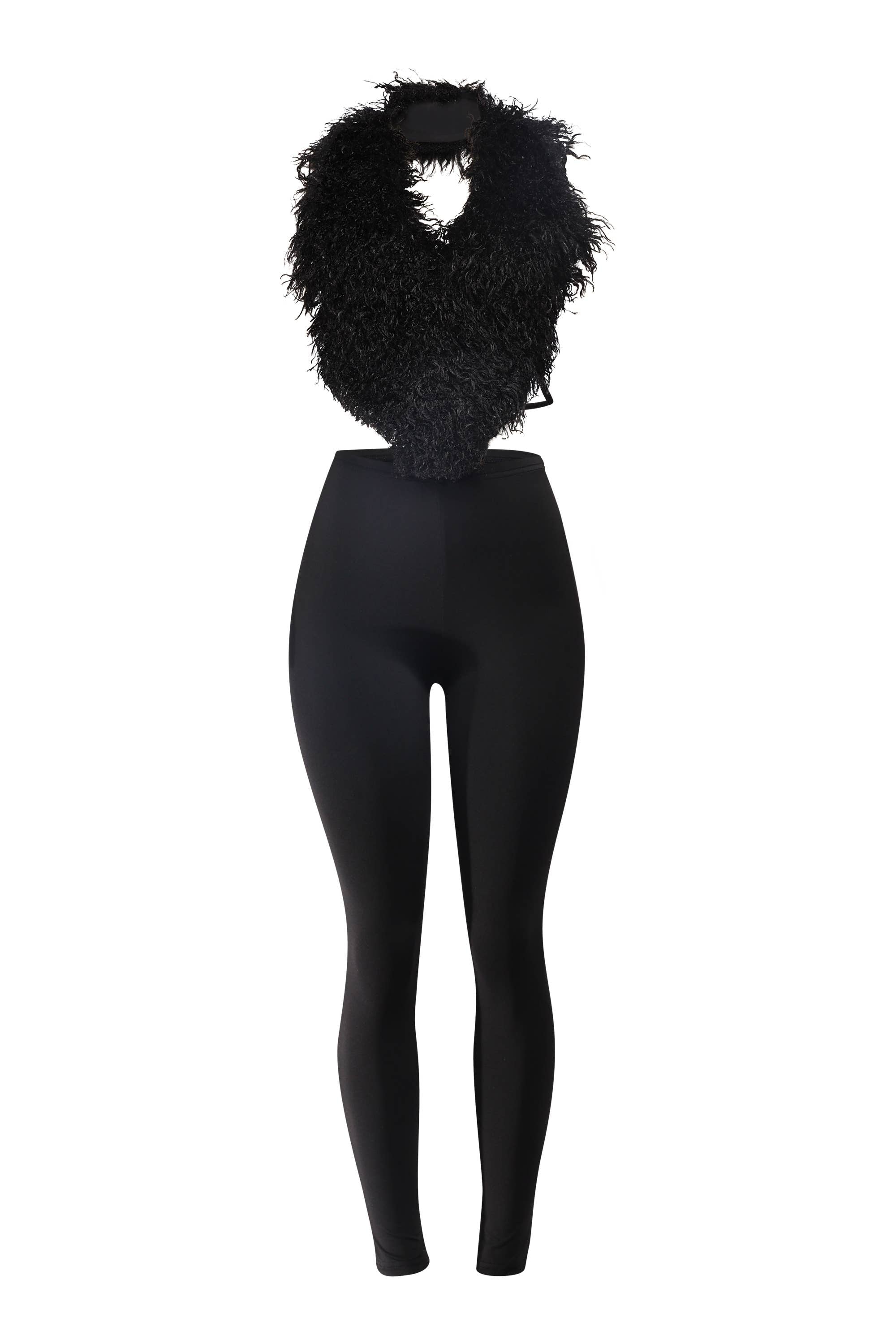 Frenzy fur top and leggings set