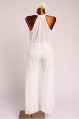 Facade Deep cowl neck sleeveless top & pants set