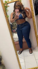 Denim bliss jean set