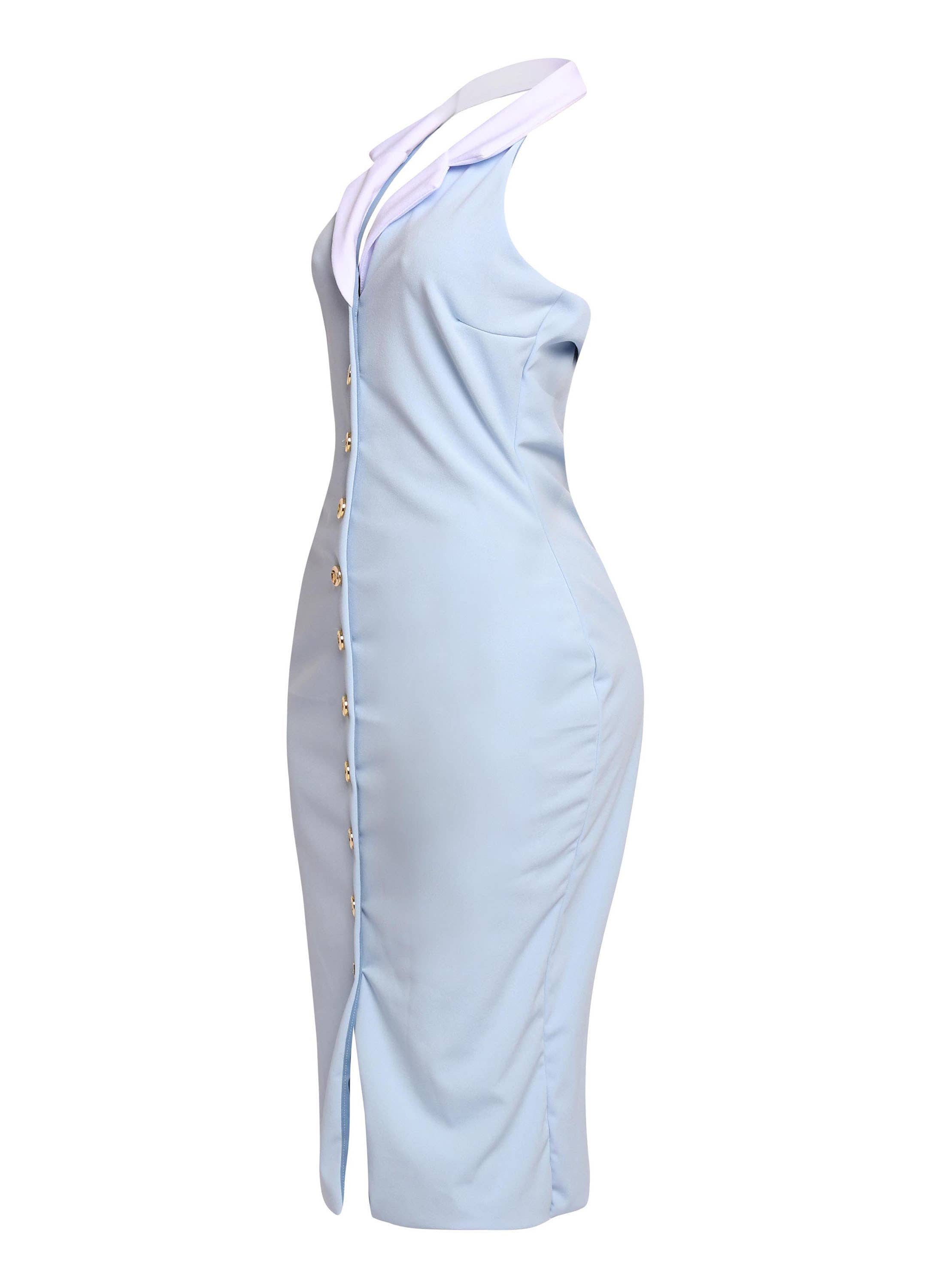 Paris Collar Midi Dress