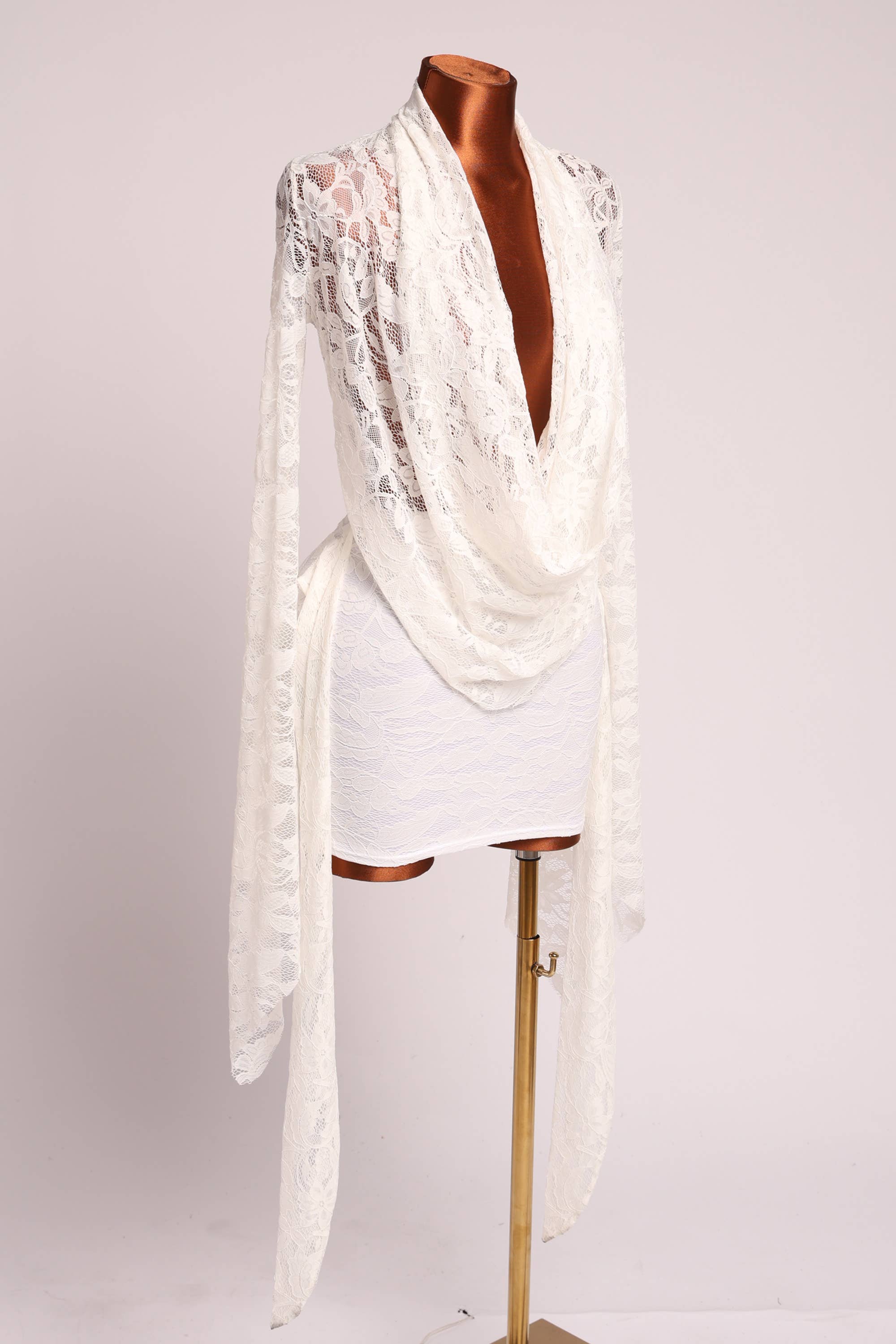 Occasion Cowl neck lace dress