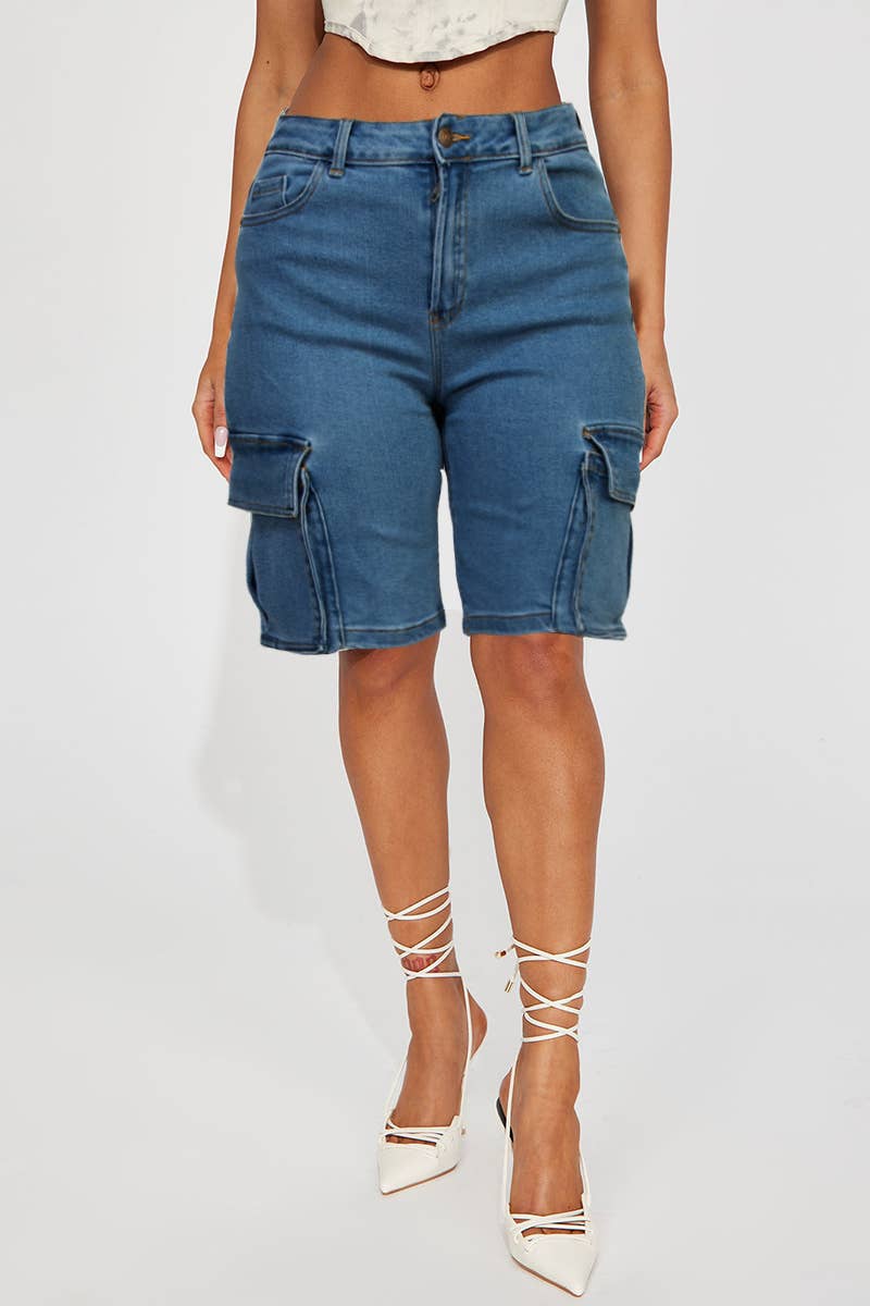 Dess denim cargo jorts