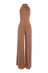 Vivian halter open back wide leg jumpsuit