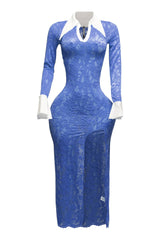 Mortica lace maxi dress