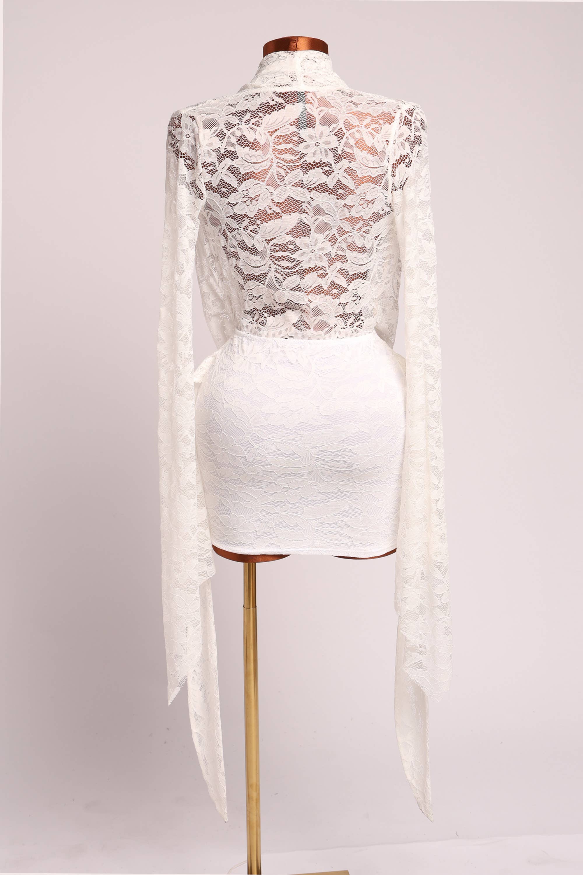 Occasion Cowl neck lace dress