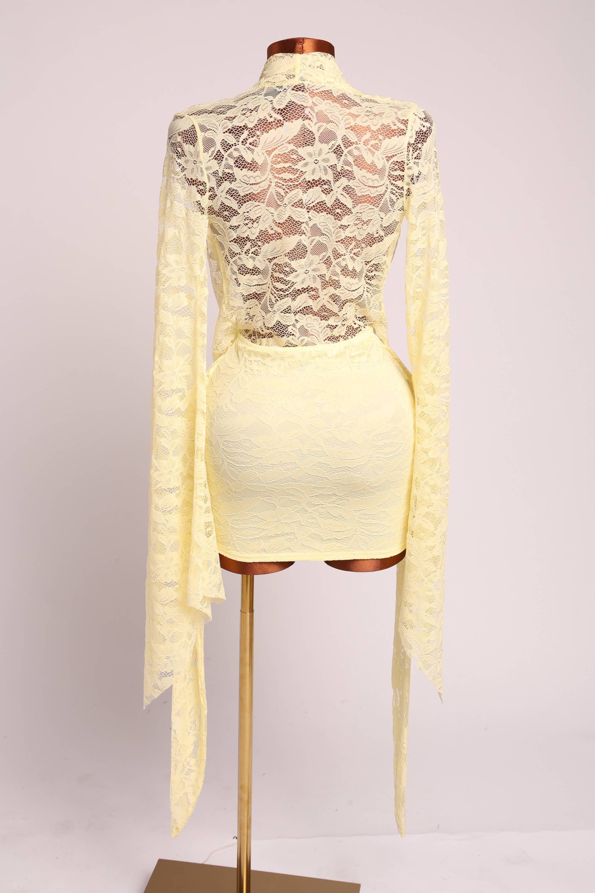 Occasion Cowl neck lace dress